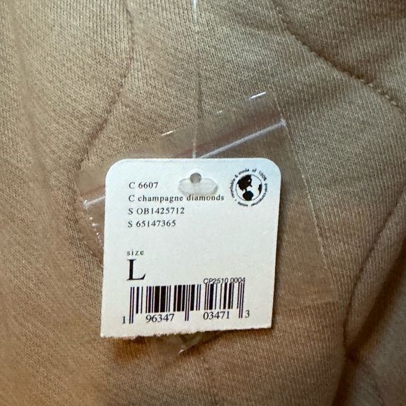 NWT Free People Women’s Gwynnie Quilted Jacket in Champagne Diamonds Large - Picture 11 of 14